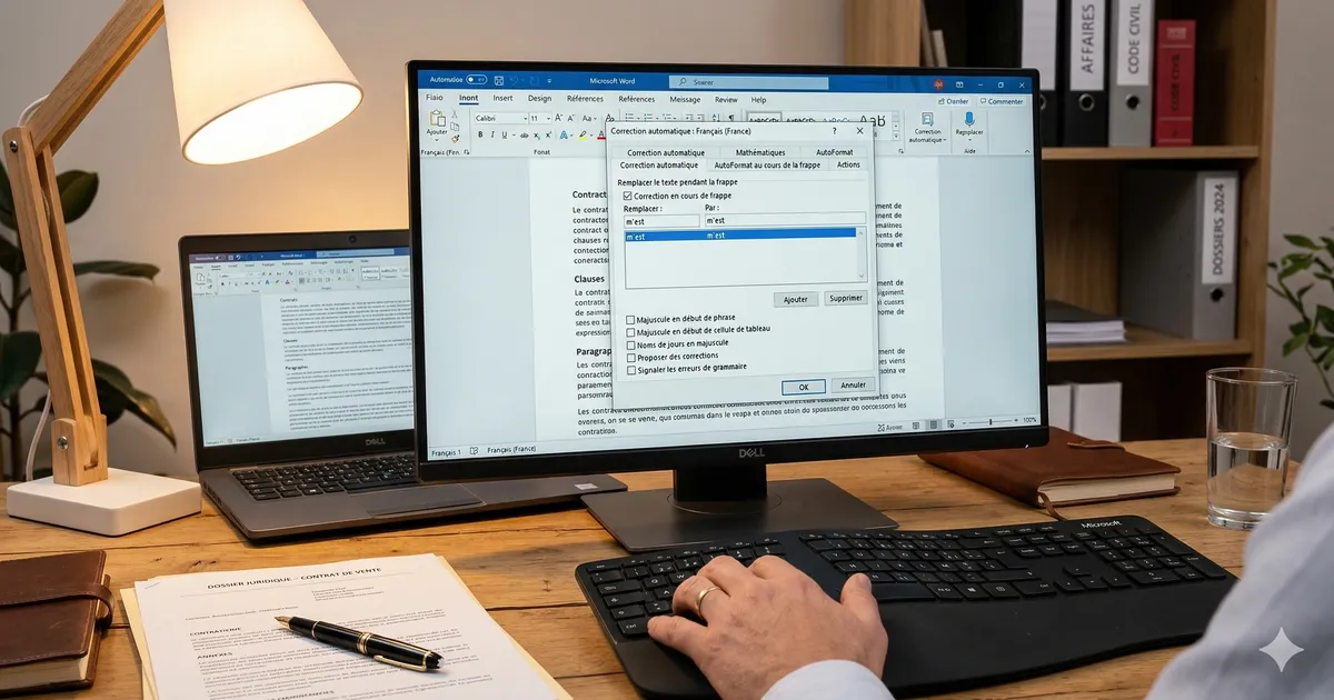 Autocorrection et QuickParts Word : taper moins, écrire plus vite