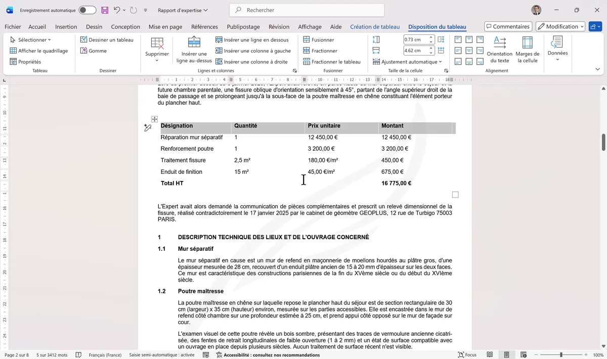 Bouton Répéter les lignes d'en-tête