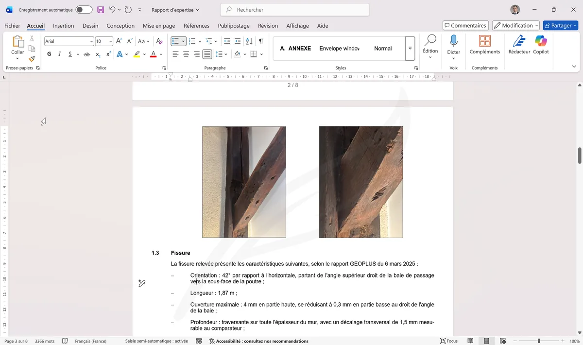 Note de bas de page avec chiffre en exposant